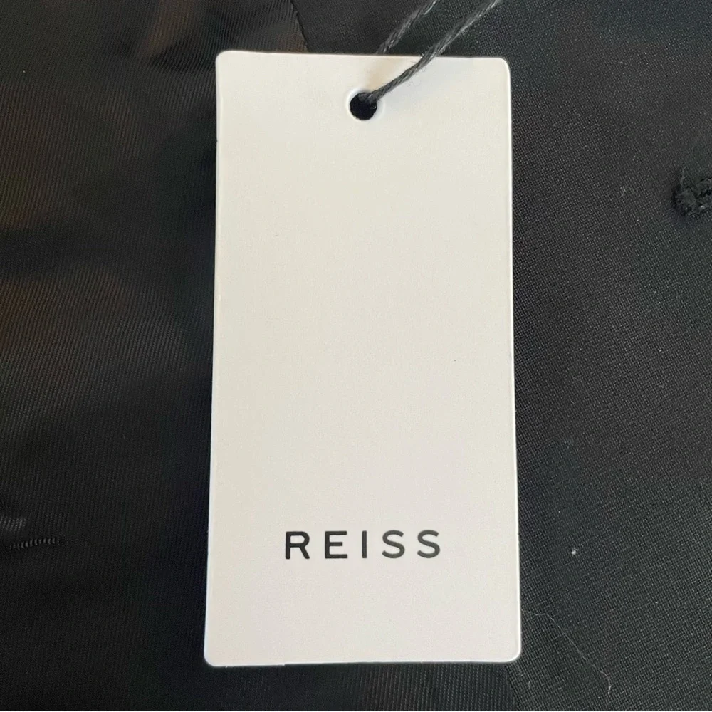 New! REISS Black Hope Wool Blend Modern Fit Blazer Suit Jacket NWT 20372